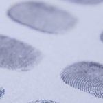 Biometric - Close-up of Fingerprints on White Background