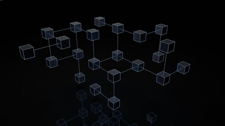 Virtual Server - a black and white photo of cubes on a black background